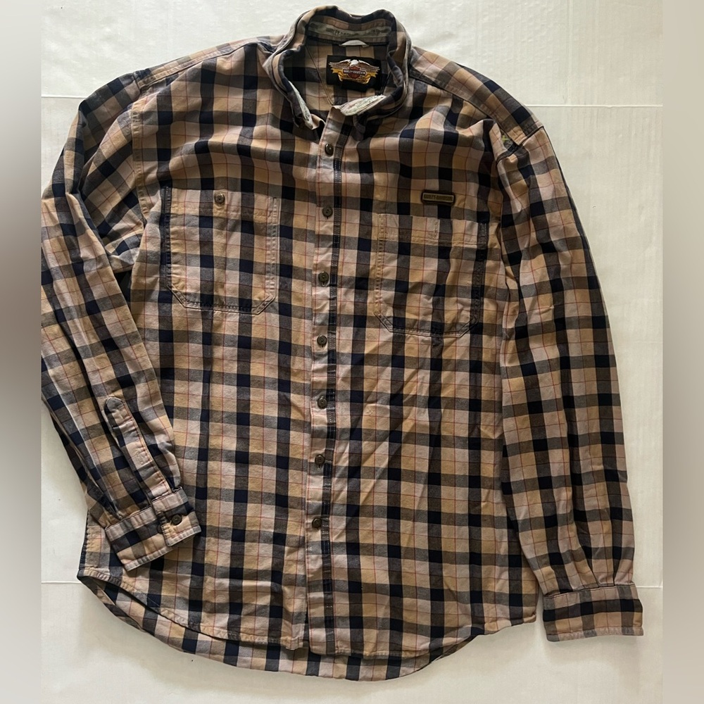 Men's Harley Davidson Plaid Shirt size LT